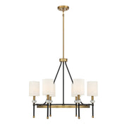 Savoy House - 1-1893-6-143 - Six Light Chandelier - Tivoli - Matte Black with Warm Brass