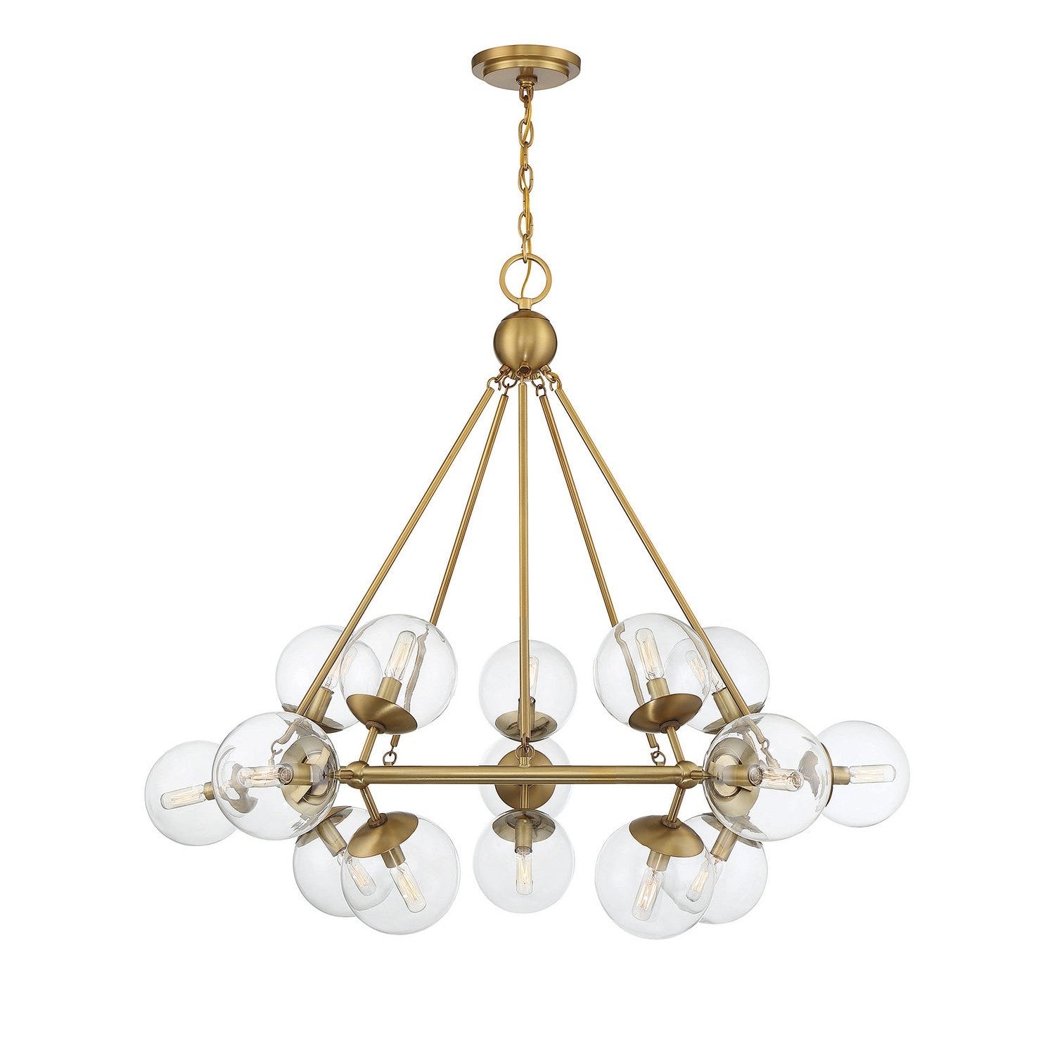Savoy House - 1-1932-15-322 - 15 Light Chandelier - Orion - Warm Brass