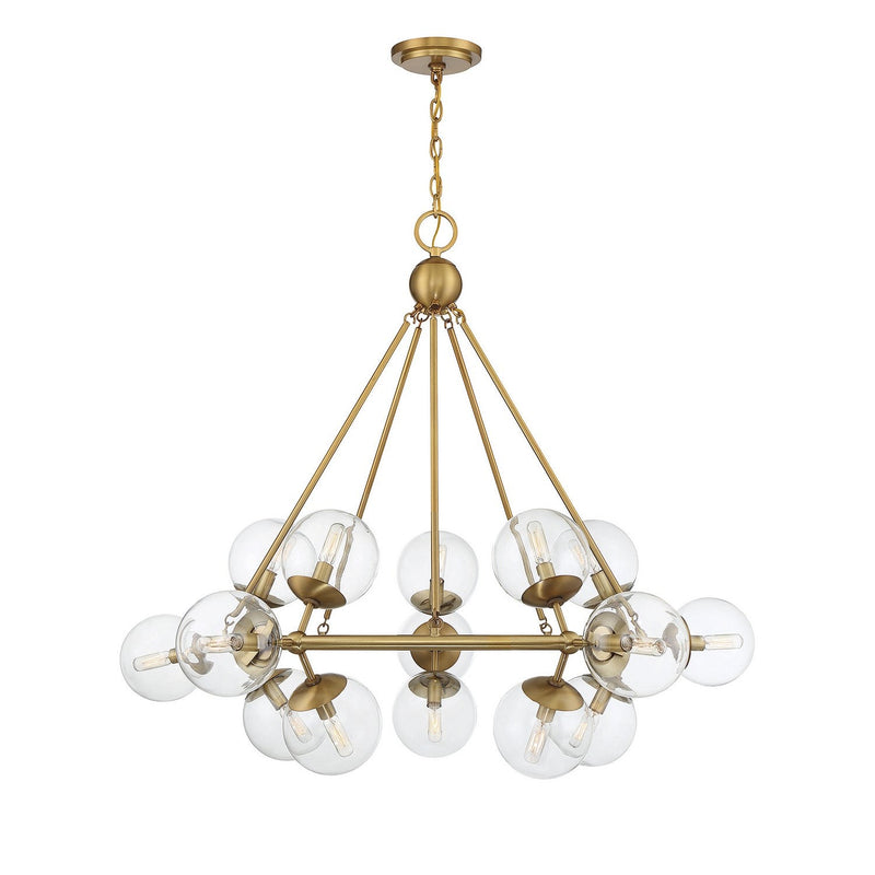 Savoy House - 1-1932-15-322 - 15 Light Chandelier - Orion - Warm Brass