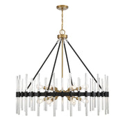 Savoy House - 1-1934-12-143 - 12 Light Chandelier - Santiago - Matte Black with Warm Brass