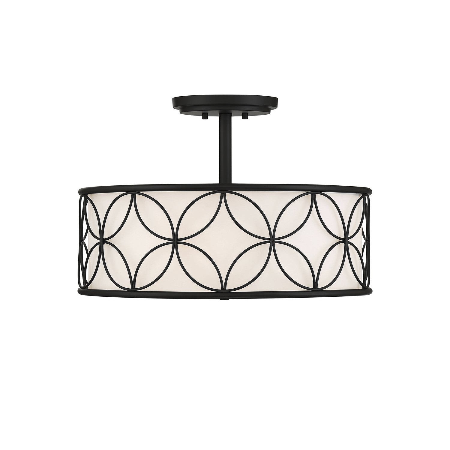 Savoy House - 6-1953-4-89 - Four Light Semi-Flush Mount - Reid - Matte Black