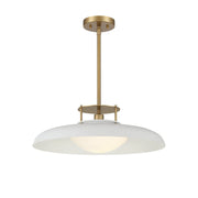 Savoy House - 7-1690-1-142 - One Light Pendant - Gavin - White with Warm Brass