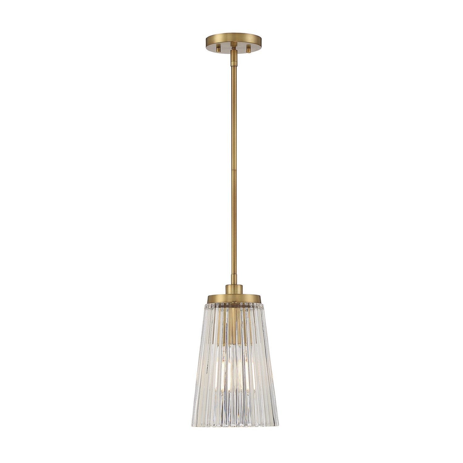 Savoy House - 7-1742-1-322 - One Light Pendant - Chantilly - Warm Brass