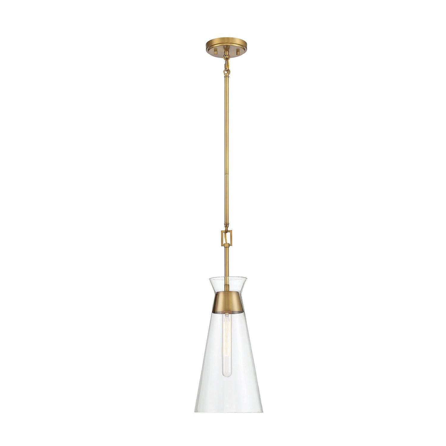 Savoy House - 7-1831-1-322 - One Light Pendant - Lakewood - Warm Brass