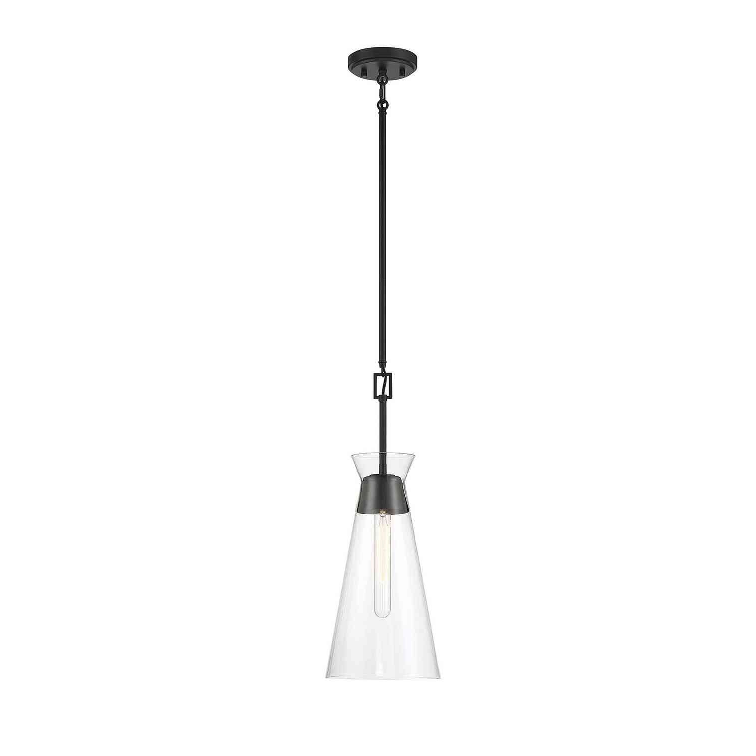 Savoy House - 7-1831-1-89 - One Light Pendant - Lakewood - Matte Black