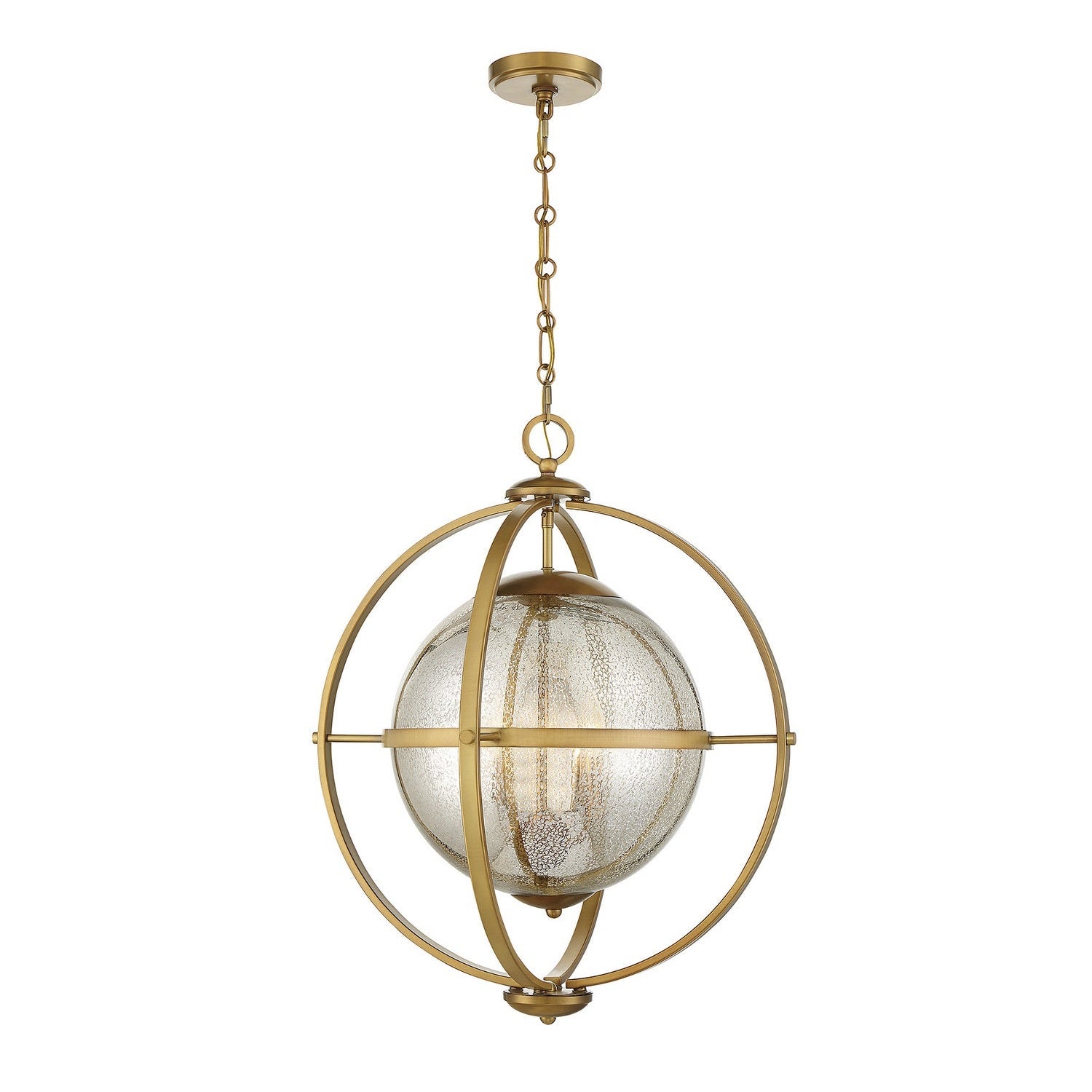 Savoy House - 7-1872-3-322 - Three Light Pendant - Pearl - Warm Brass