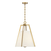 Savoy House - 7-1875-3-322 - Three Light Pendant - Mansfield - Warm Brass