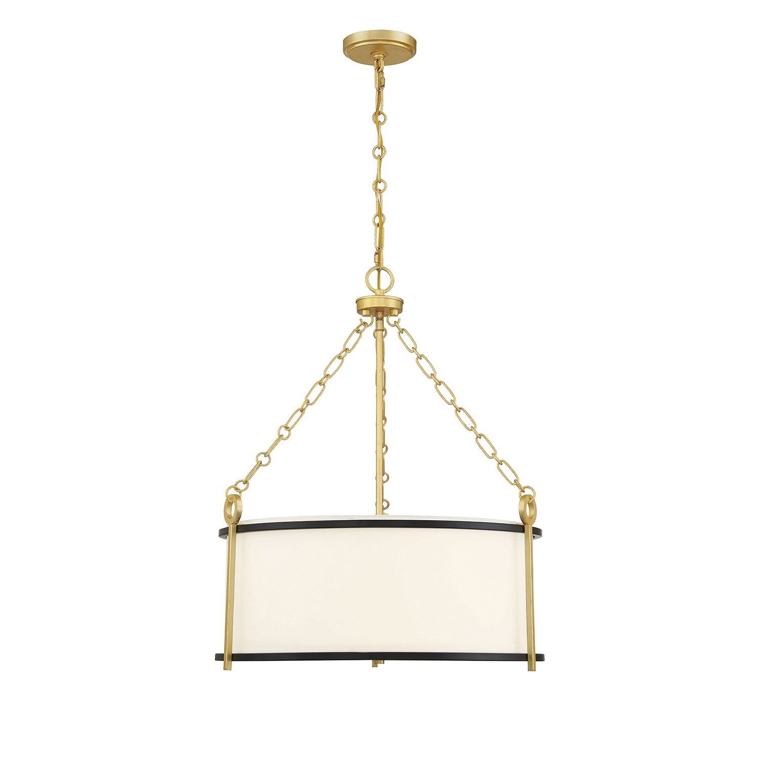 Savoy House - 7-1920-3-261 - Three Light Pendant - Kian - Matte Black with True Gold