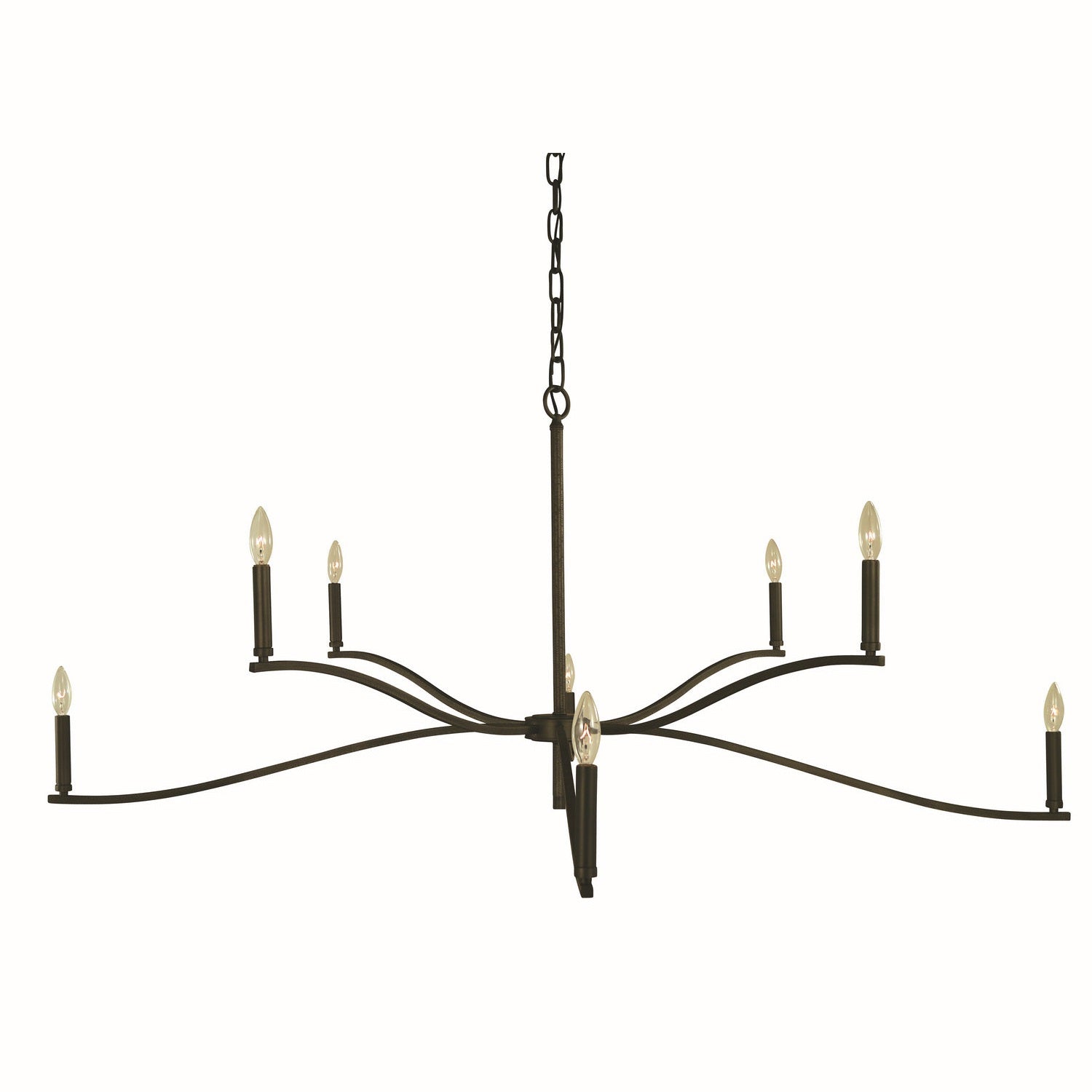 Framburg - L1194 IRON - Eight Light Foyer Chandelier - Bridgeport - Iron