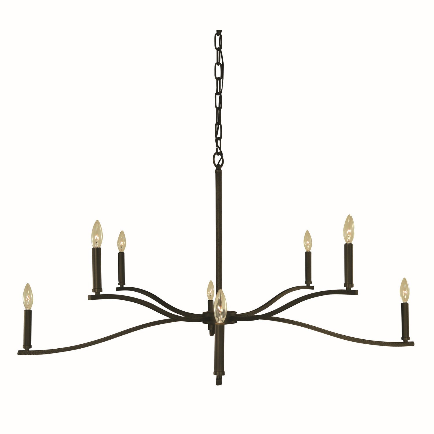 Framburg - L1192 IRON - Eight Light Chandelier - Bridgeport - Iron