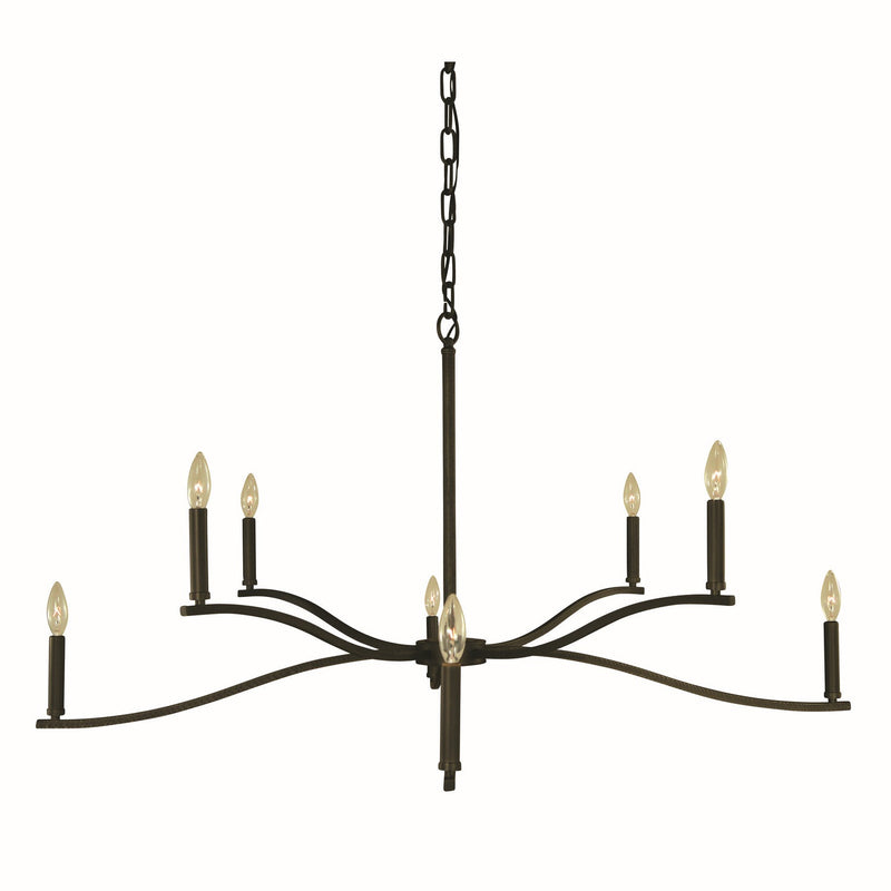 Framburg - L1192 IRON - Eight Light Chandelier - Bridgeport - Iron