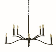 Framburg - L1190 IRON - Eight Light Chandelier - Bridgeport - Iron