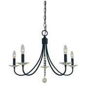Framburg - L1165 MBLACK - Five Light Chandelier - Ashley - Matte Black