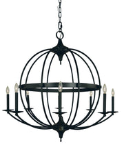 Framburg - L1158 MBLACK - Eight Light Foyer Chandelier - Aurora - Matte Black