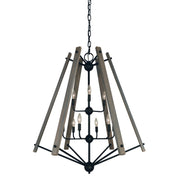 Framburg - L1139 MBLACK - Nine Light Foyer Chandelier - Meredith - Matte Black