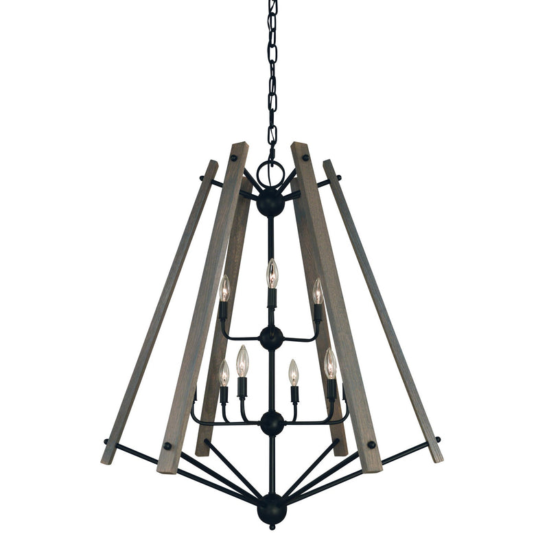 Framburg - L1139 MBLACK - Nine Light Foyer Chandelier - Meredith - Matte Black