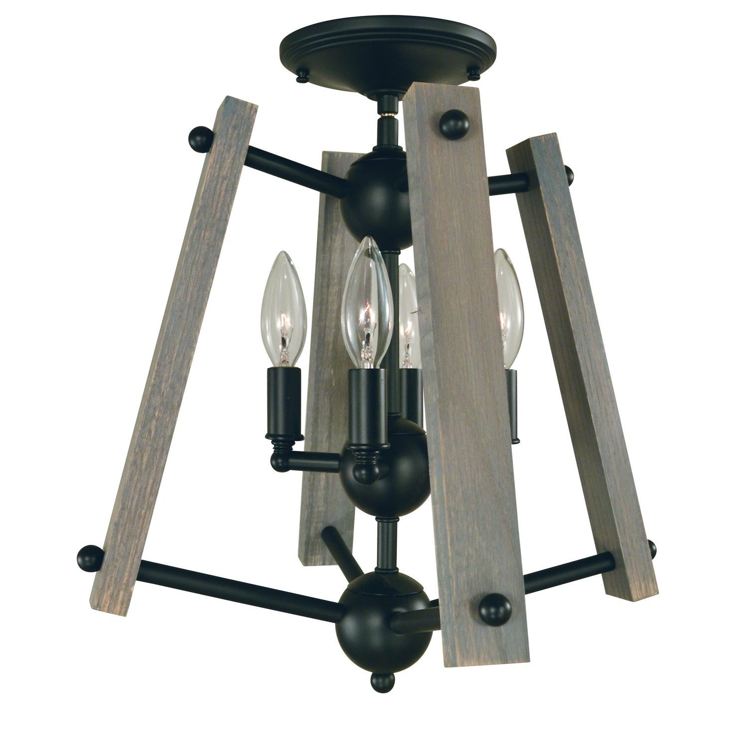 Framburg - L1136 MBLACK - Four Light Dual Mount - Meredith - Matte Black