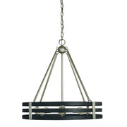 Framburg - L1123 SP/MBLACK - Eight Light Chandelier - Luxe - Satin Pewter/Matte Black