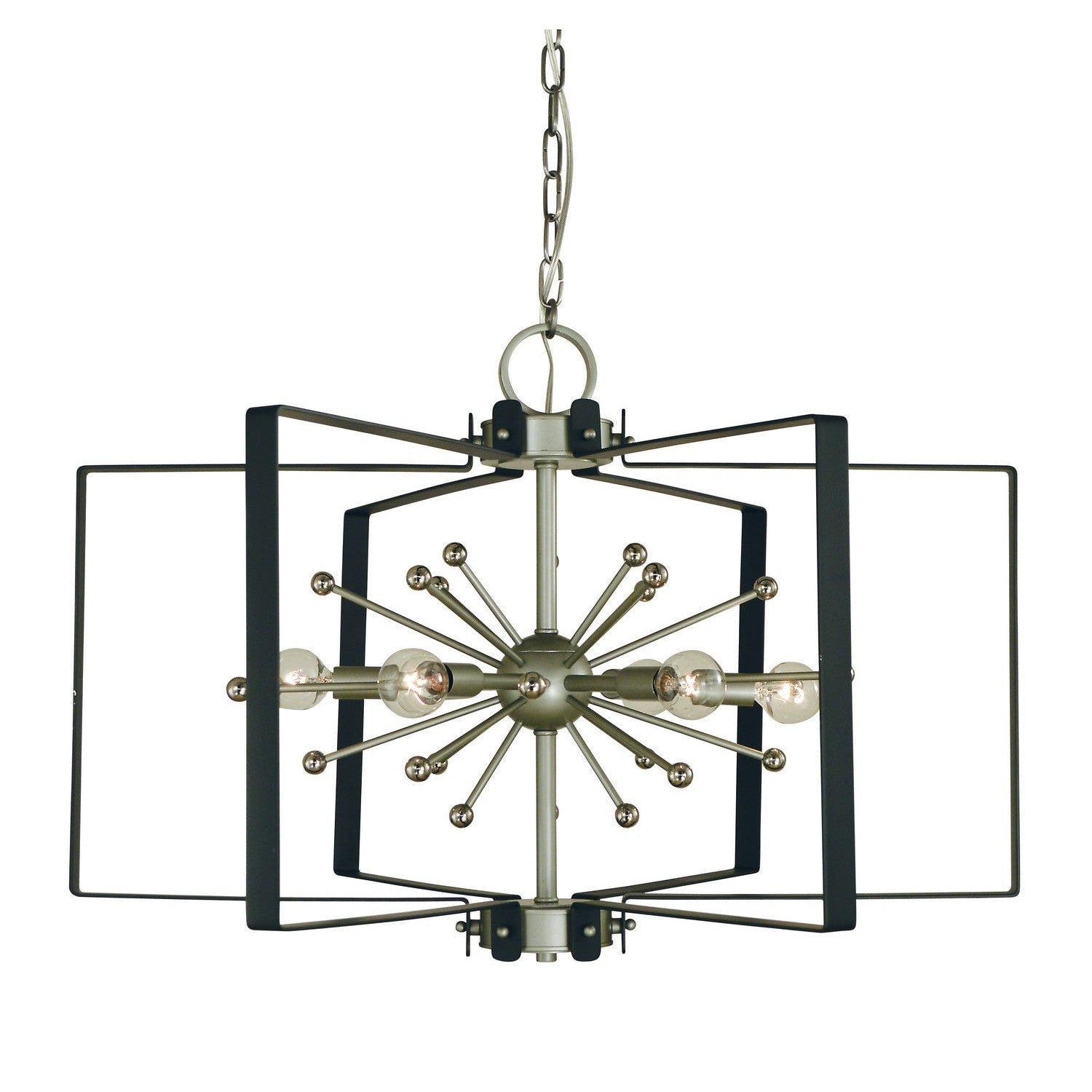 Framburg - L1120 SP/PN/MBLACK - Six Light Chandelier - Vega - Satin Pewter/Polished Nickel/Matte Black