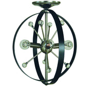 Framburg - L1104 BN/MBLACK - Four Light Chandelier - Nucleus - Brushed Nickel w/Matte Black