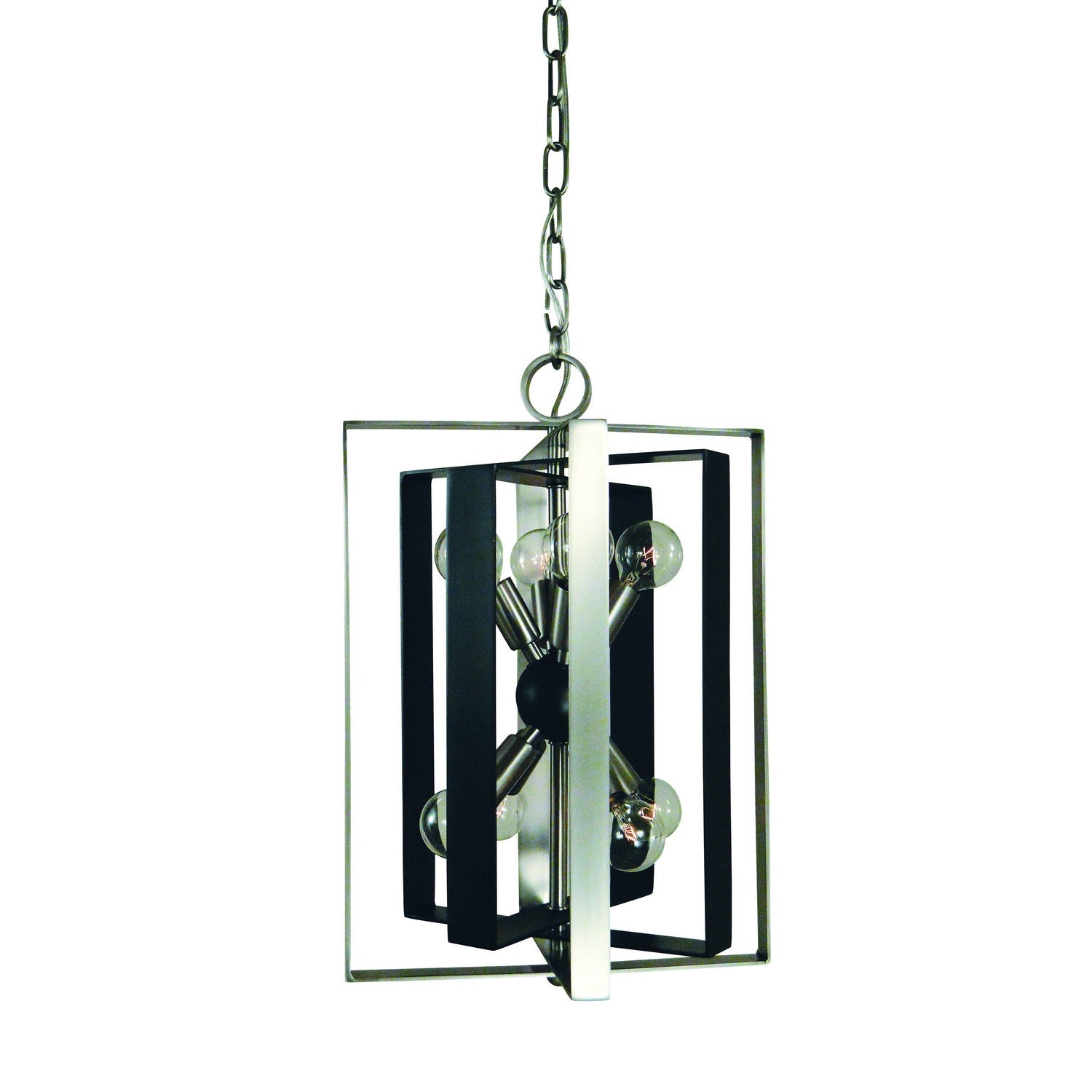 Framburg - L1098 BN/MBLACK - Eight Light Chandelier - Interstellar - Brushed Nickel w/Matte Black