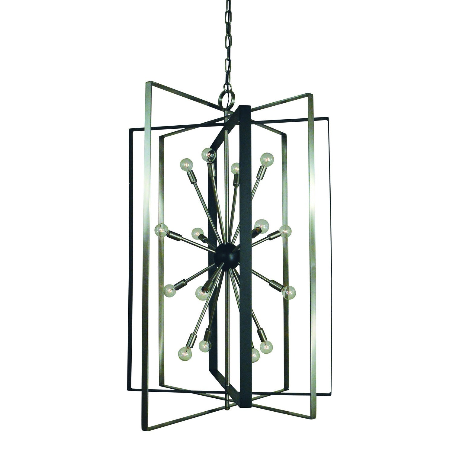Framburg - L1092 BN/MBLACK - 16 Light Chandelier - Interstellar - Brushed Nickel w/Matte Black