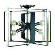 Framburg - L1090 BN/MBLACK - Eight Light Semi-Flush Mount - Interstellar - Brushed Nickel w/Matte Black