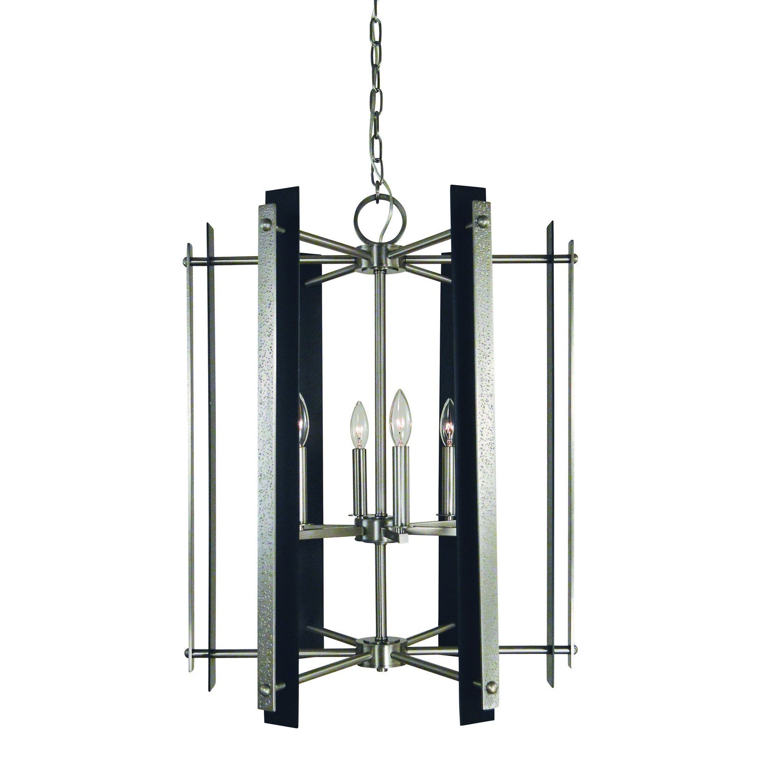 Framburg - L1066 BN/MBLACK - Six Light Chandelier - Bucolic - Brushed Nickel w/Matte Black