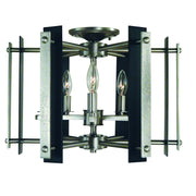 Framburg - L1063 BN/MBLACK - Five Light Semi-Flush Mount - Bucolic - Brushed Nickel w/Matte Black
