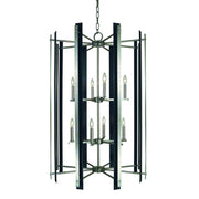 Framburg - L1062 BN/MBLACK - 12 Light Chandelier - Bucolic - Brushed Nickel w/Matte Black