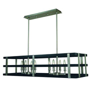 Framburg - L1038 BN/MBLACK - Eight Light Island Chandelier - Montreaux - Brushed Nickel w/Matte Black