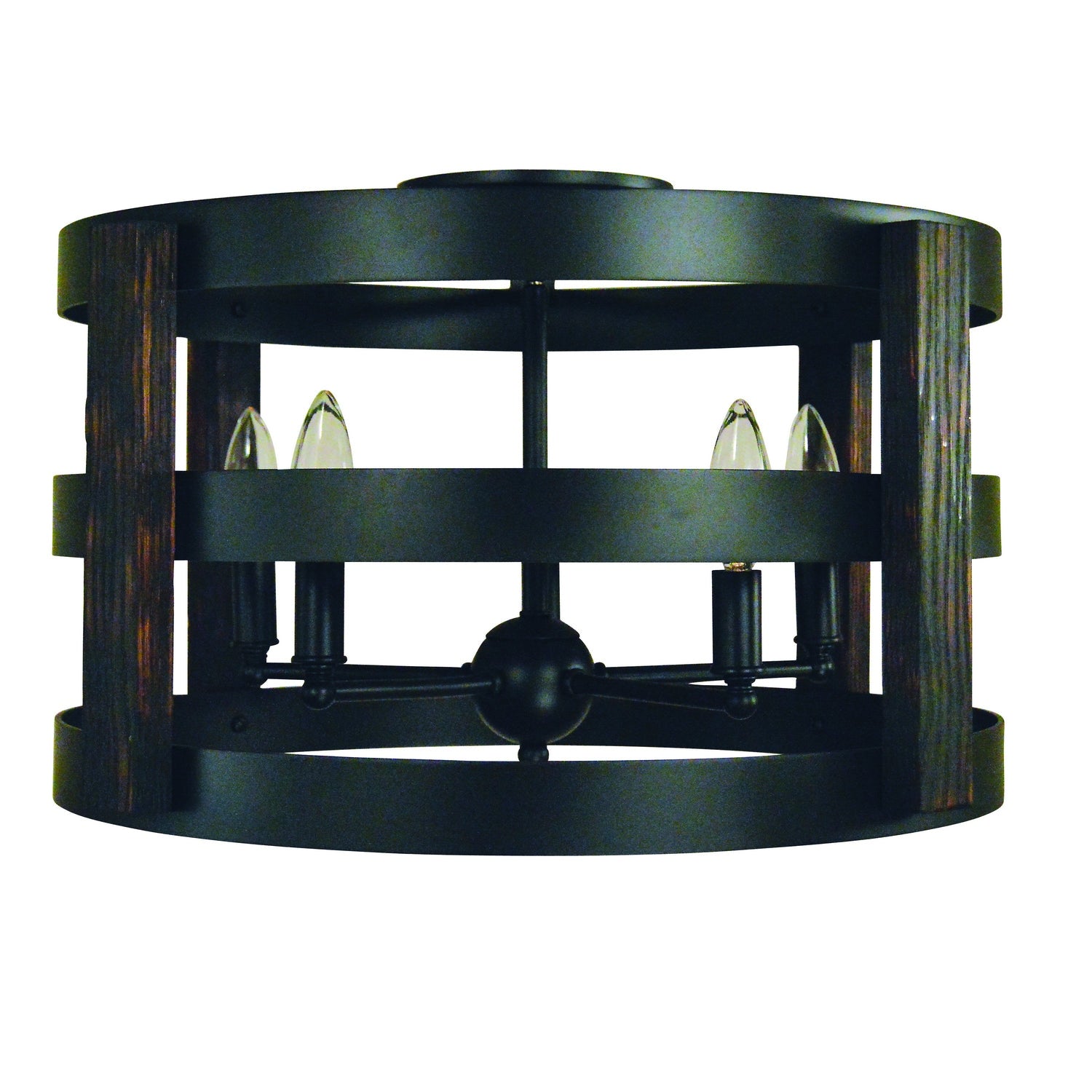 Framburg - L1003 MBLACK - Five Light Semi-Flush Mount - Homestead - Matte Black