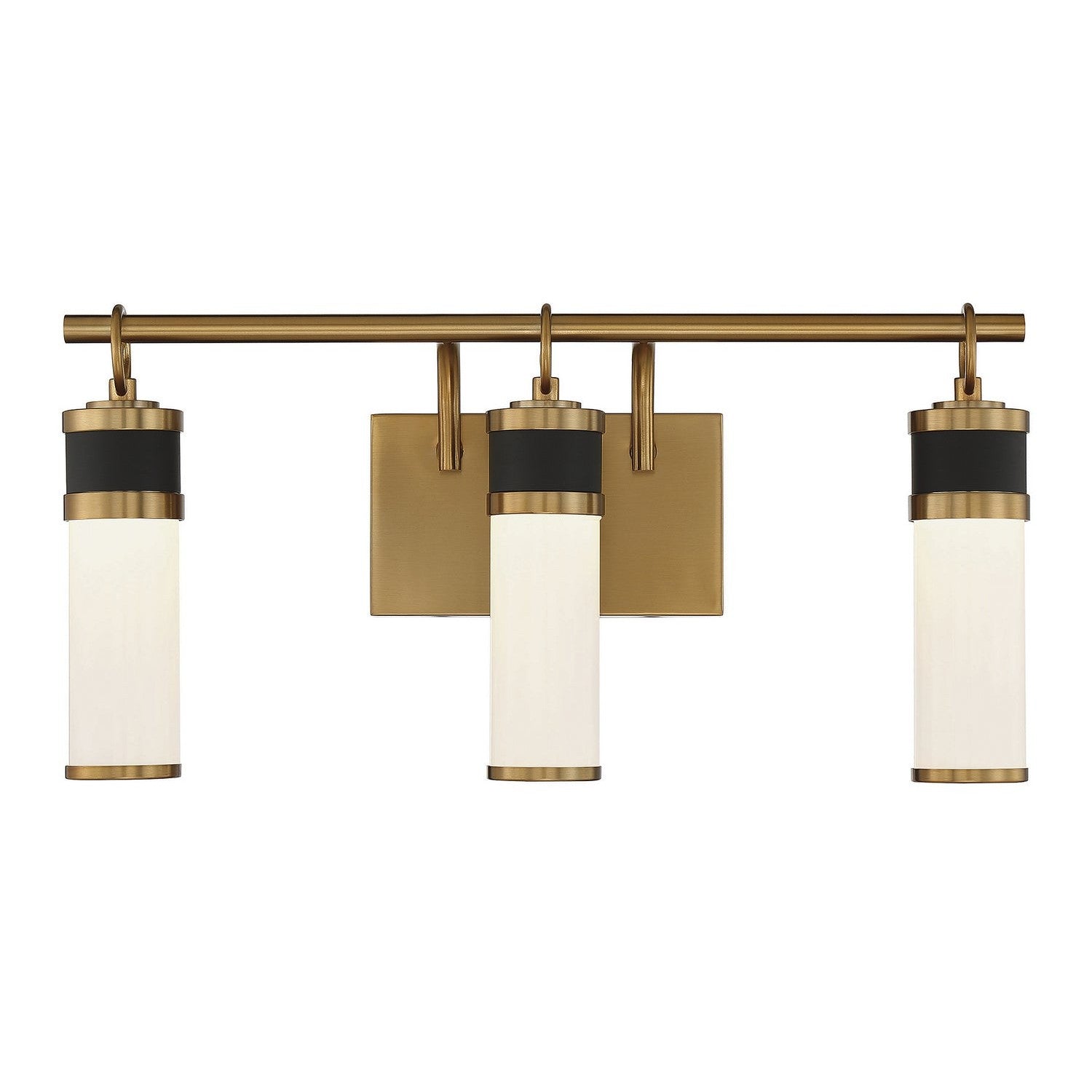 Savoy House - 8-1638-3-143 - LED Bathroom Vanity - Abel - Matte Black with Warm Brass