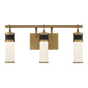 Savoy House - 8-1638-3-143 - LED Bathroom Vanity - Abel - Matte Black with Warm Brass