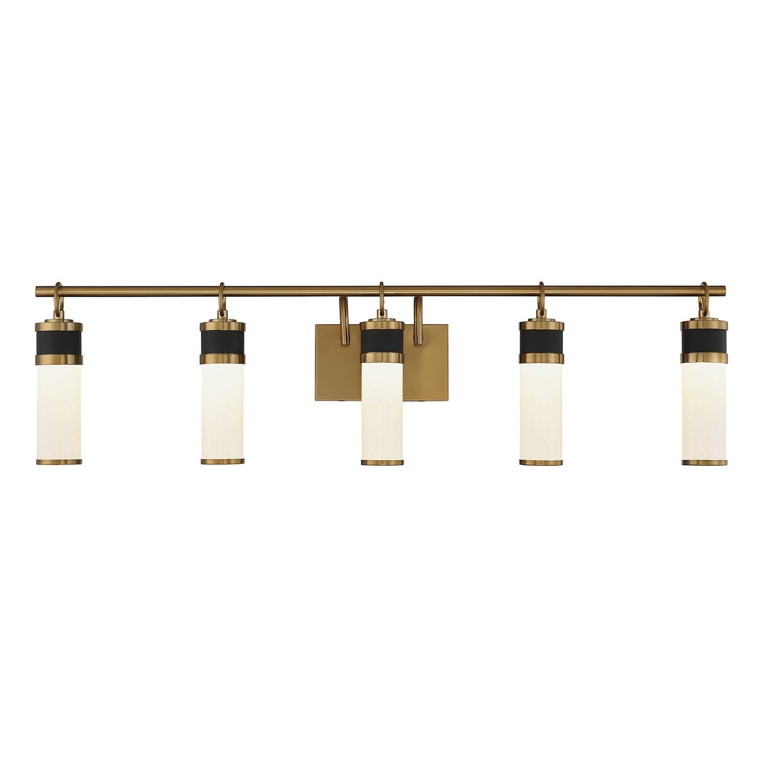 Savoy House - 8-1638-5-143 - LED Bathroom Vanity - Abel - Matte Black with Warm Brass