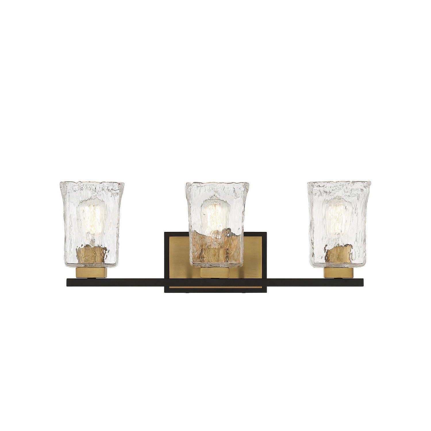 Savoy House - 8-1720-3-143 - Three Light Bathroom Vanity - Sidney - Matte Black with Warm Brass