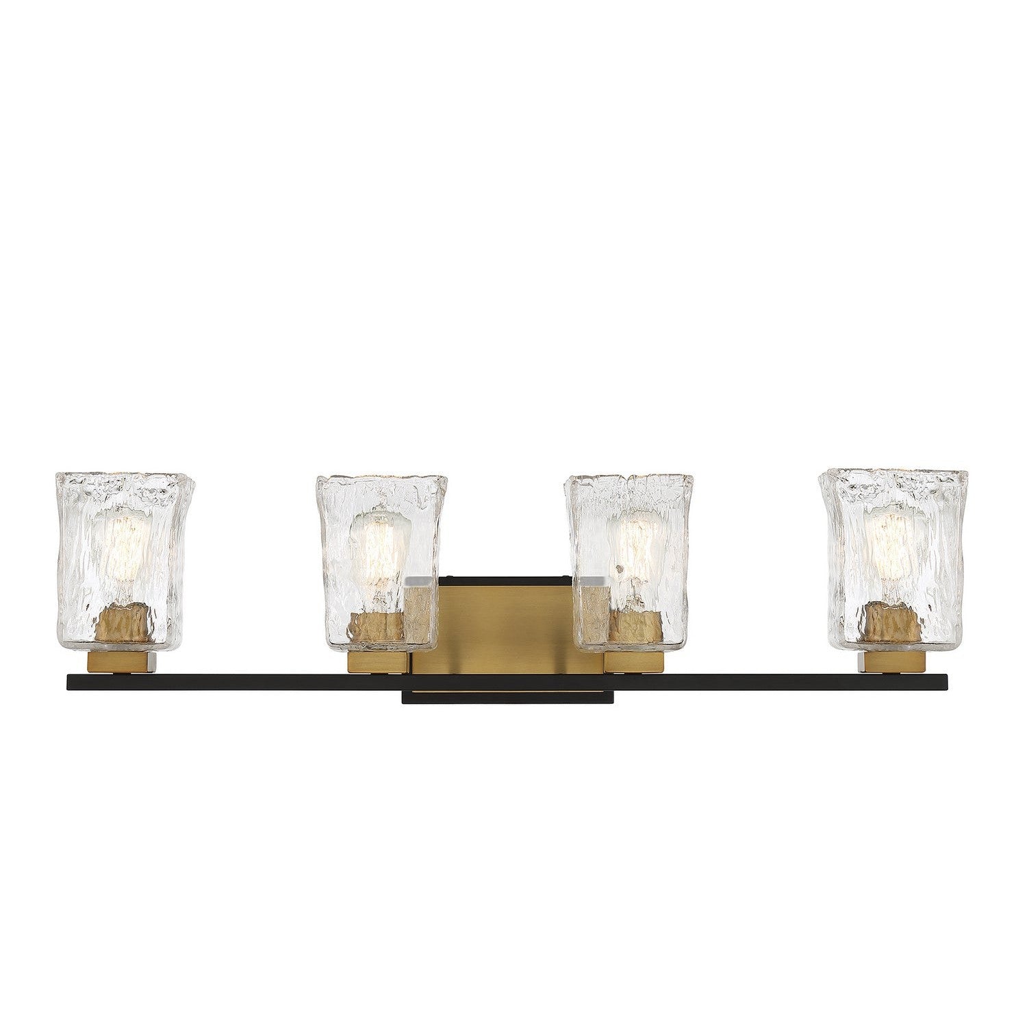 Savoy House - 8-1720-4-143 - Four Light Bathroom Vanity - Sidney - Matte Black with Warm Brass
