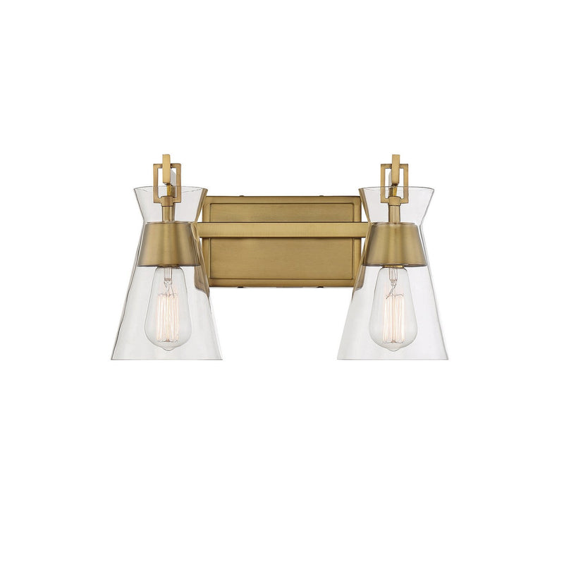 Savoy House - 8-1830-2-322 - Two Light Bathroom Vanity - Lakewood - Warm Brass