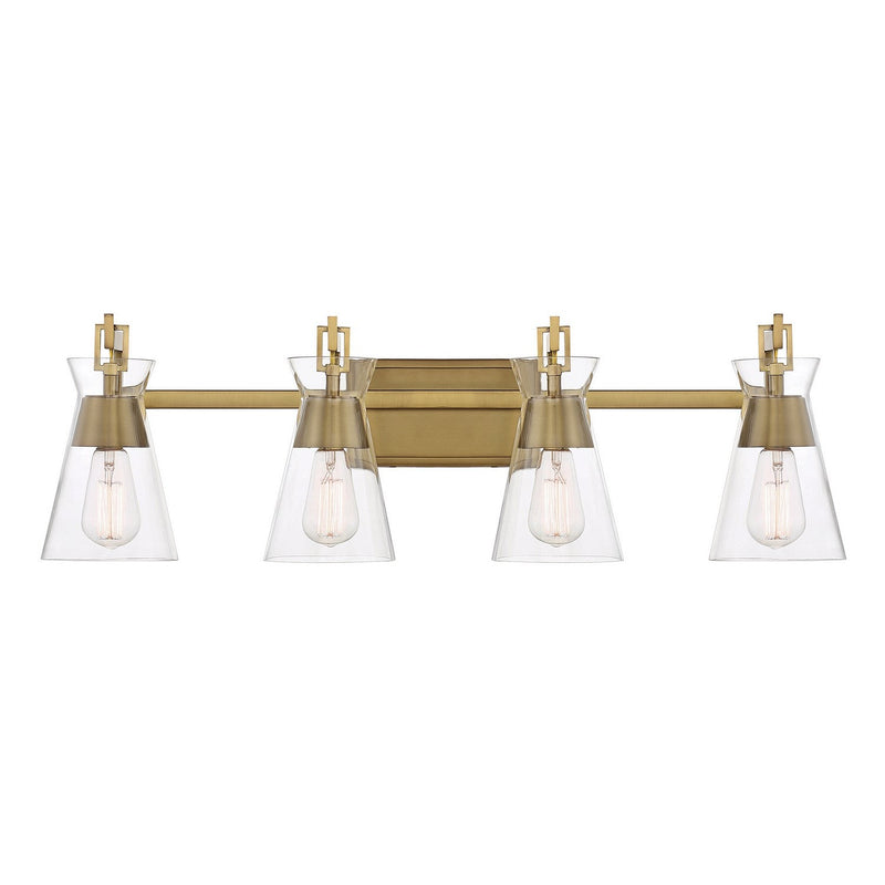 Savoy House - 8-1830-4-322 - Four Light Bathroom Vanity - Lakewood - Warm Brass