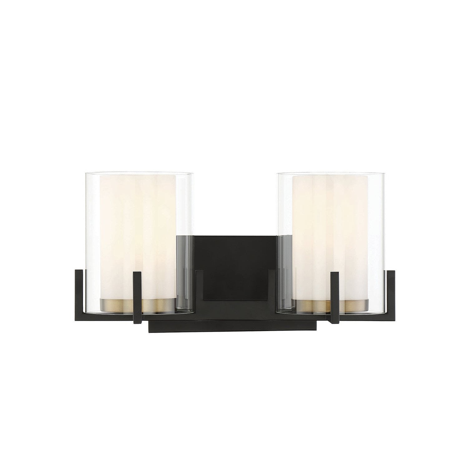 Savoy House - 8-1977-2-143 - Two Light Bathroom Vanity - Eaton - Matte Black with Warm Brass