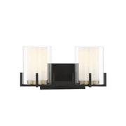 Savoy House - 8-1977-2-143 - Two Light Bathroom Vanity - Eaton - Matte Black with Warm Brass