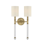 Savoy House - 9-103-2-322 - Two Light Wall Sconce - Fremont - Warm Brass