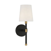 Savoy House - 9-1632-1-143 - One Light Wall Sconce - Brody - Matte Black with Warm Brass