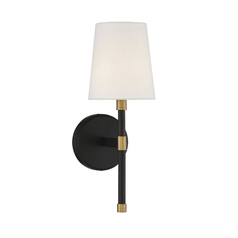 Savoy House - 9-1632-1-143 - One Light Wall Sconce - Brody - Matte Black with Warm Brass