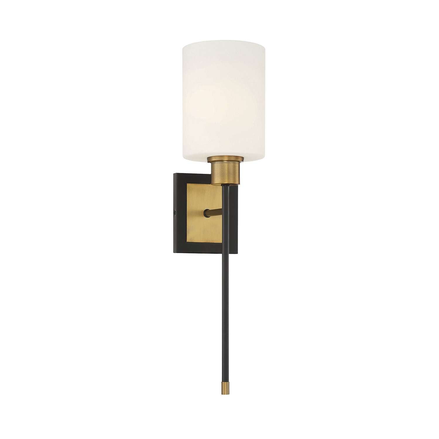 Savoy House - 9-1645-1-143 - One Light Wall Sconce - Alvara - Matte Black with Warm Brass