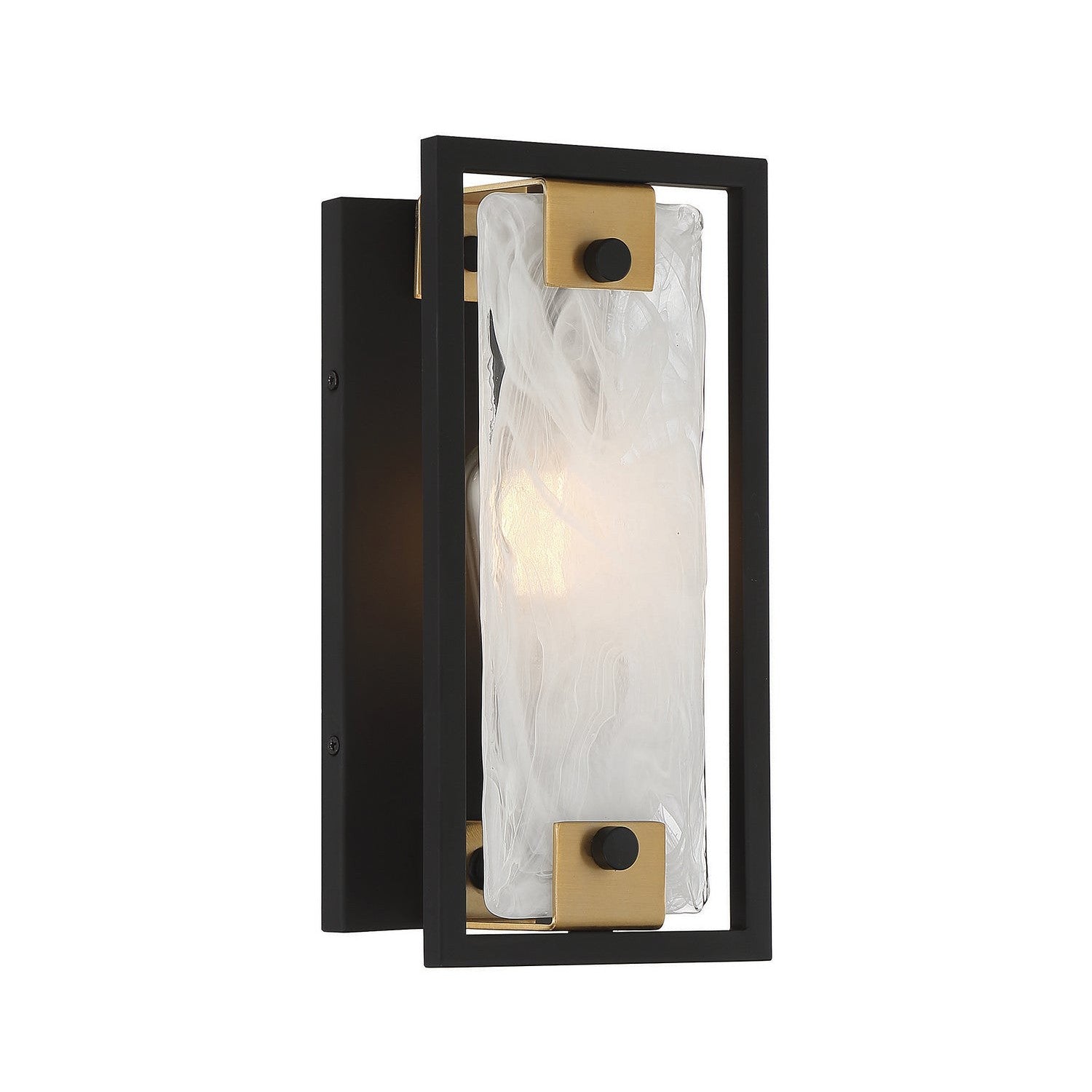 Savoy House - 9-1697-1-143 - One Light Wall Sconce - Hayward - Matte Black with Warm Brass