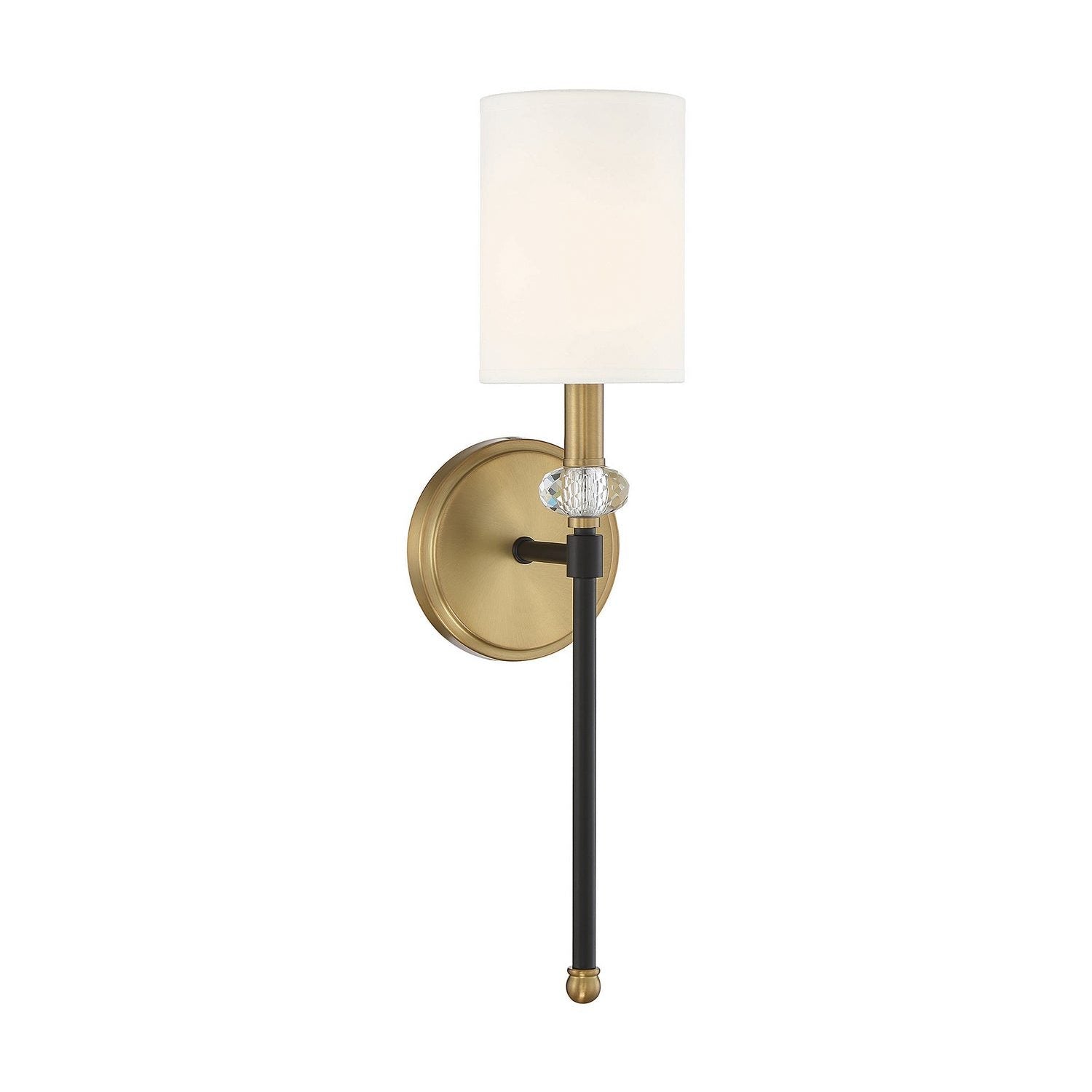 Savoy House - 9-1888-1-143 - One Light Wall Sconce - Tivoli - Matte Black with Warm Brass