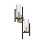 Savoy House - 9-1905-2-143 - Two Light Wall Sconce - Midland - Matte Black with Warm Brass