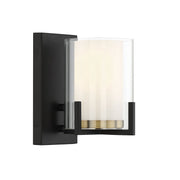Savoy House - 9-1977-1-143 - One Light Wall Sconce - Eaton - Matte Black with Warm Brass