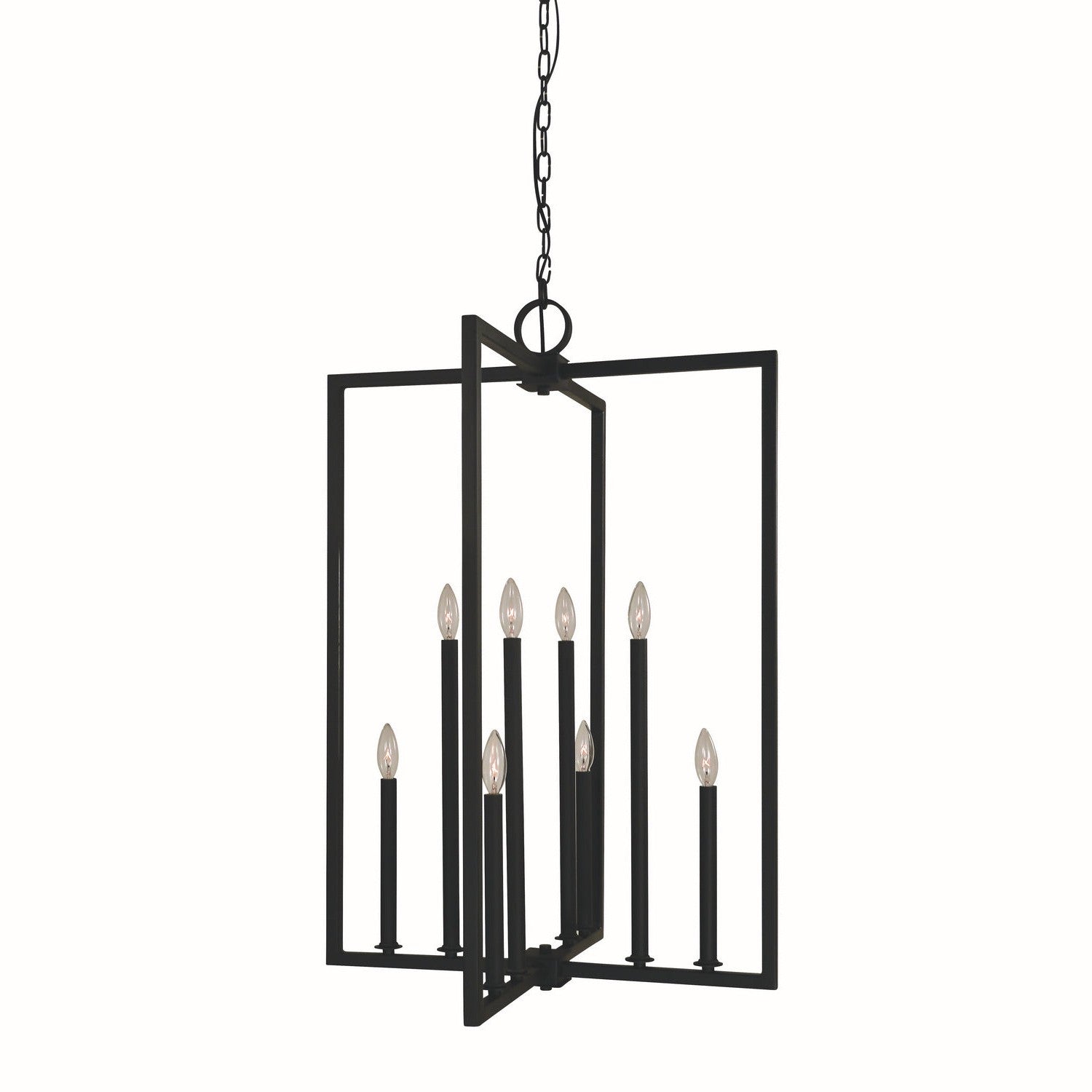 Framburg - L1186 MBLACK - Eight Light Foyer Chandelier - Andrew - Matte Black